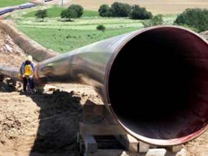 High pressure gas pipeline