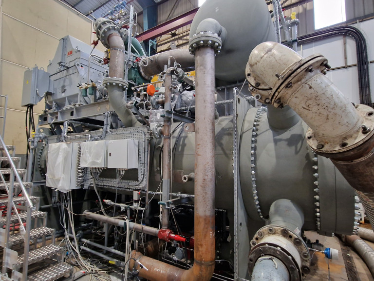 Test stand construction at the manufacturer's premises